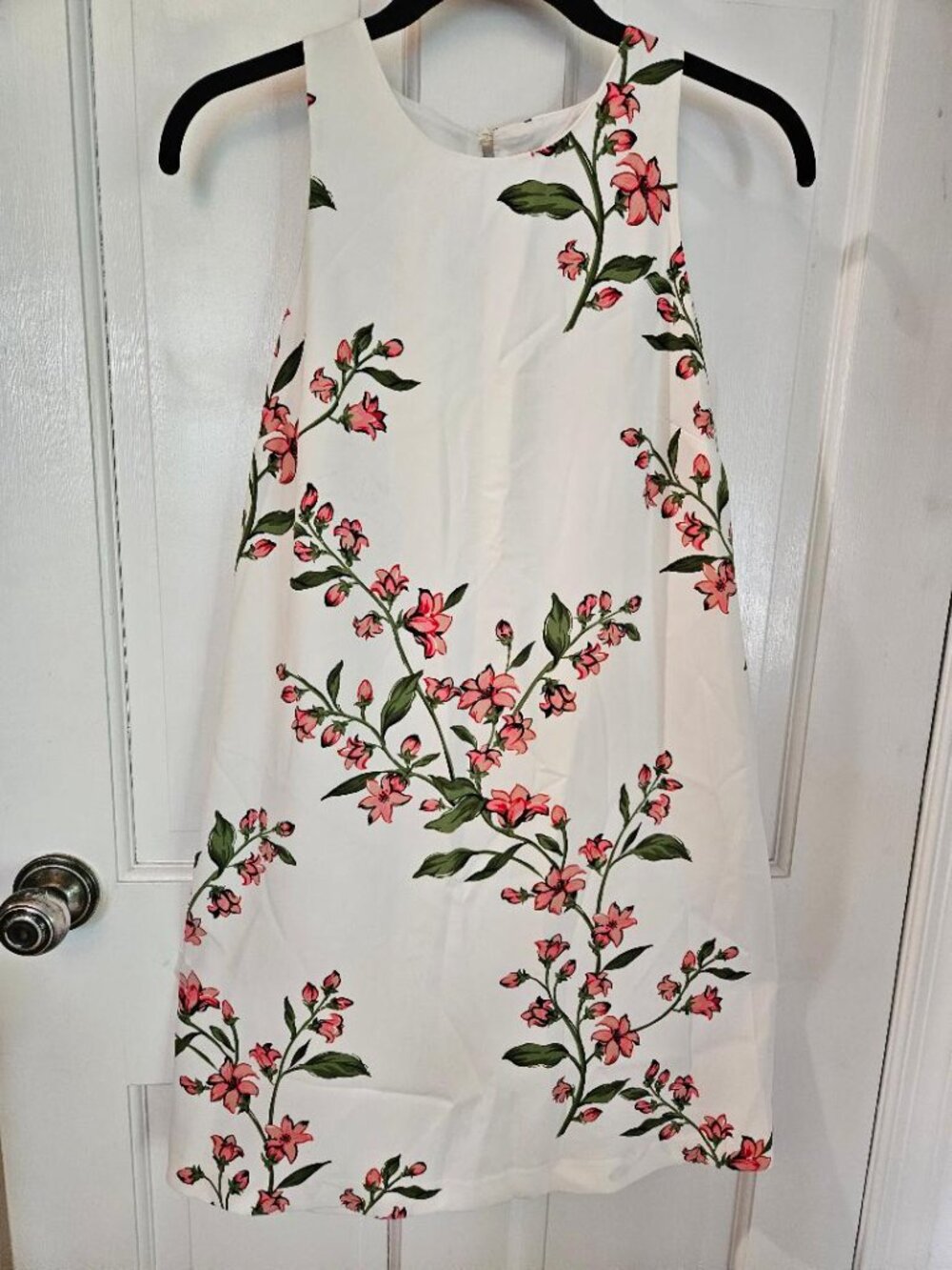 Ann Taylor-Petite S=0, sleeveless shift dress, tropical floral print